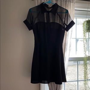 Black semi sheer dress